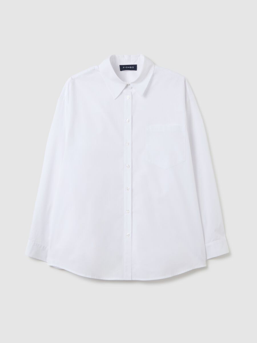 Camicia bianca oversize in cotone_4
