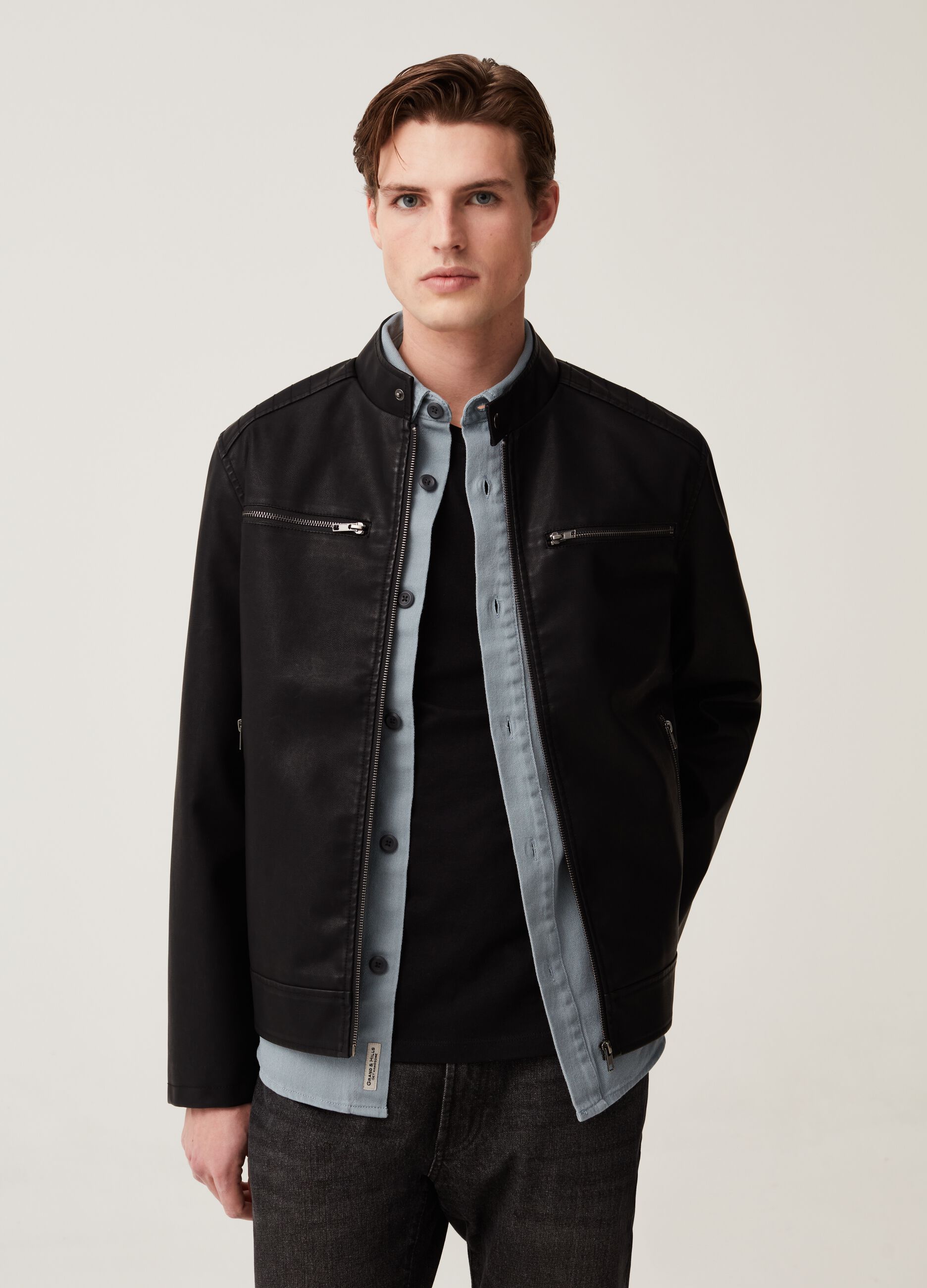 Ovs Giacca biker a collo alto Grand & Hills