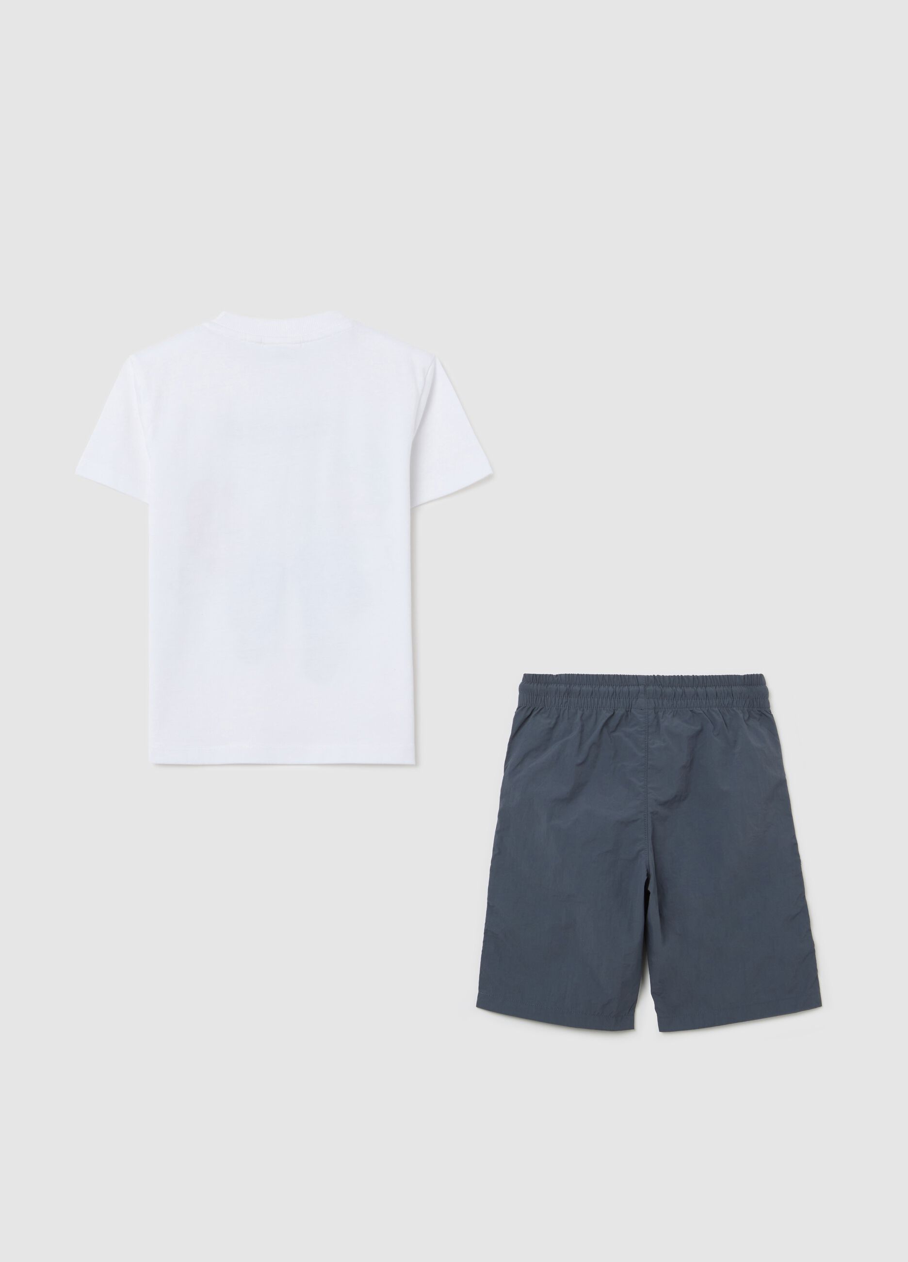 White and grey Batman jogging set