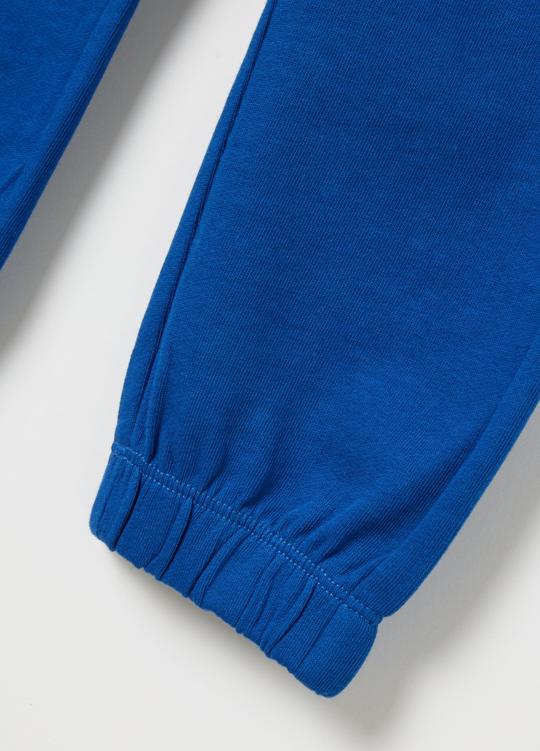 Children's pure cotton blue jogger trousers regular fit