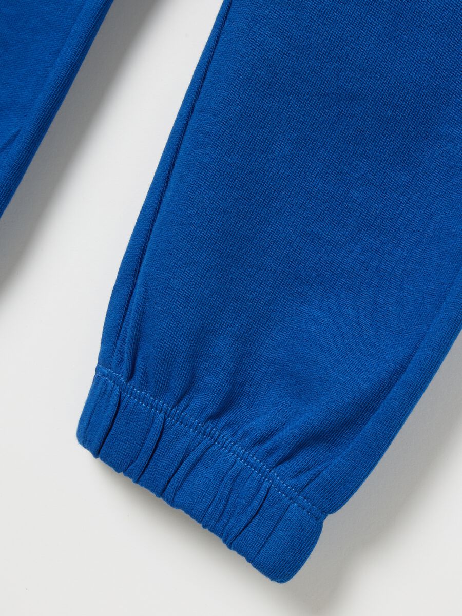 Children's pure cotton blue jogger trousers regular fit_3
