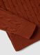 Red pure cotton cable-knit crew-neck jumper_1