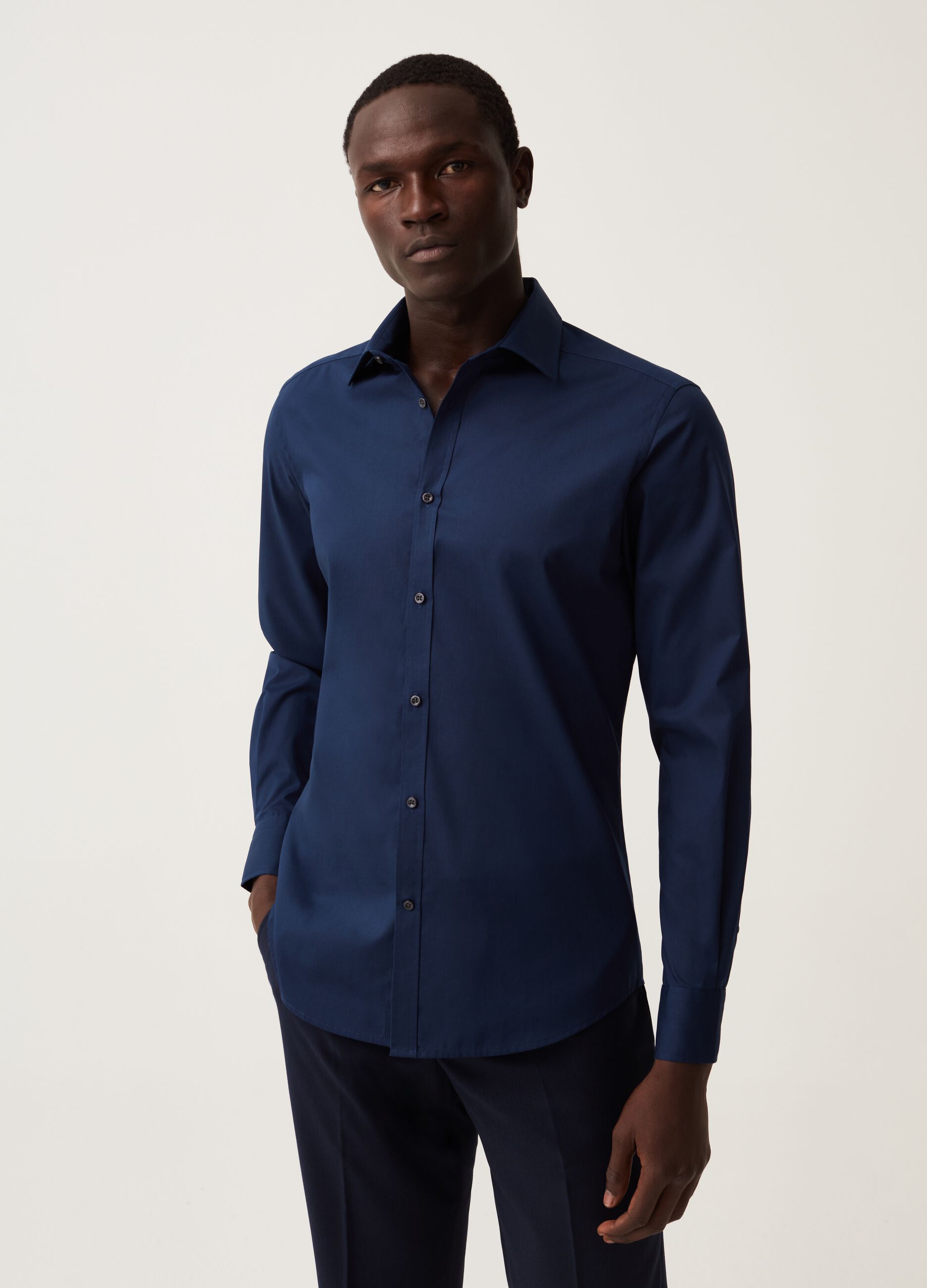 Ovs Camicia slim fit easy iron tinta unita