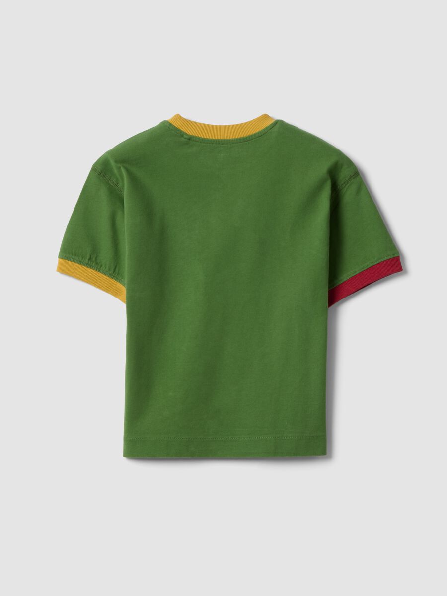 Green short-sleeved pure cotton T-shirt_1