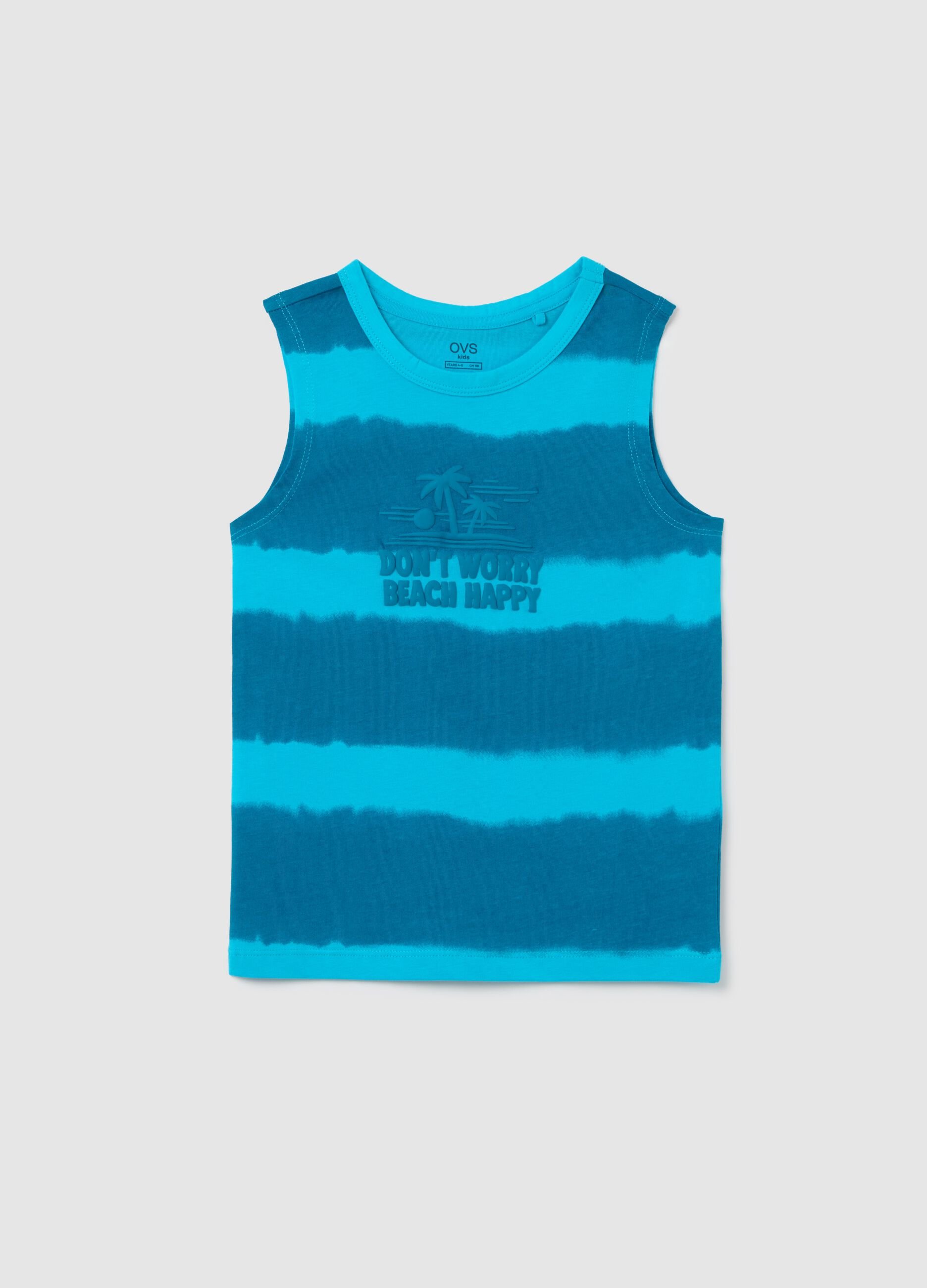 Canotta da bambino in puro cotone multicolor regular fit con stampa