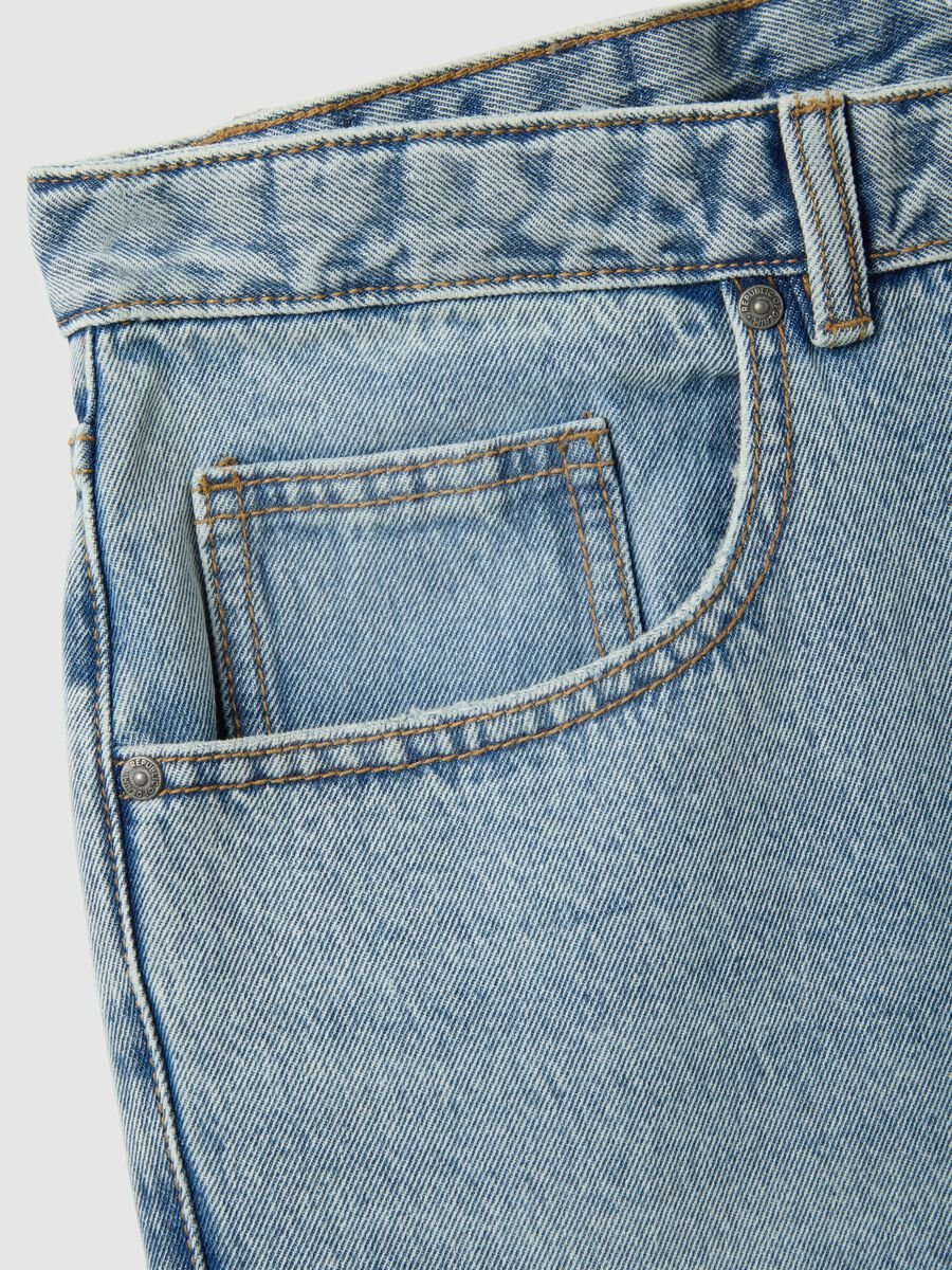 Pure Cotton Denim Carrot Fit Jeans_5