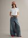 Wide Leg Blue Denim Pure Cotton Jeans_1