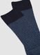 Blue long socks in stretch cotton_1
