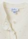 Girls' white pure cotton regular fit cardigan_3