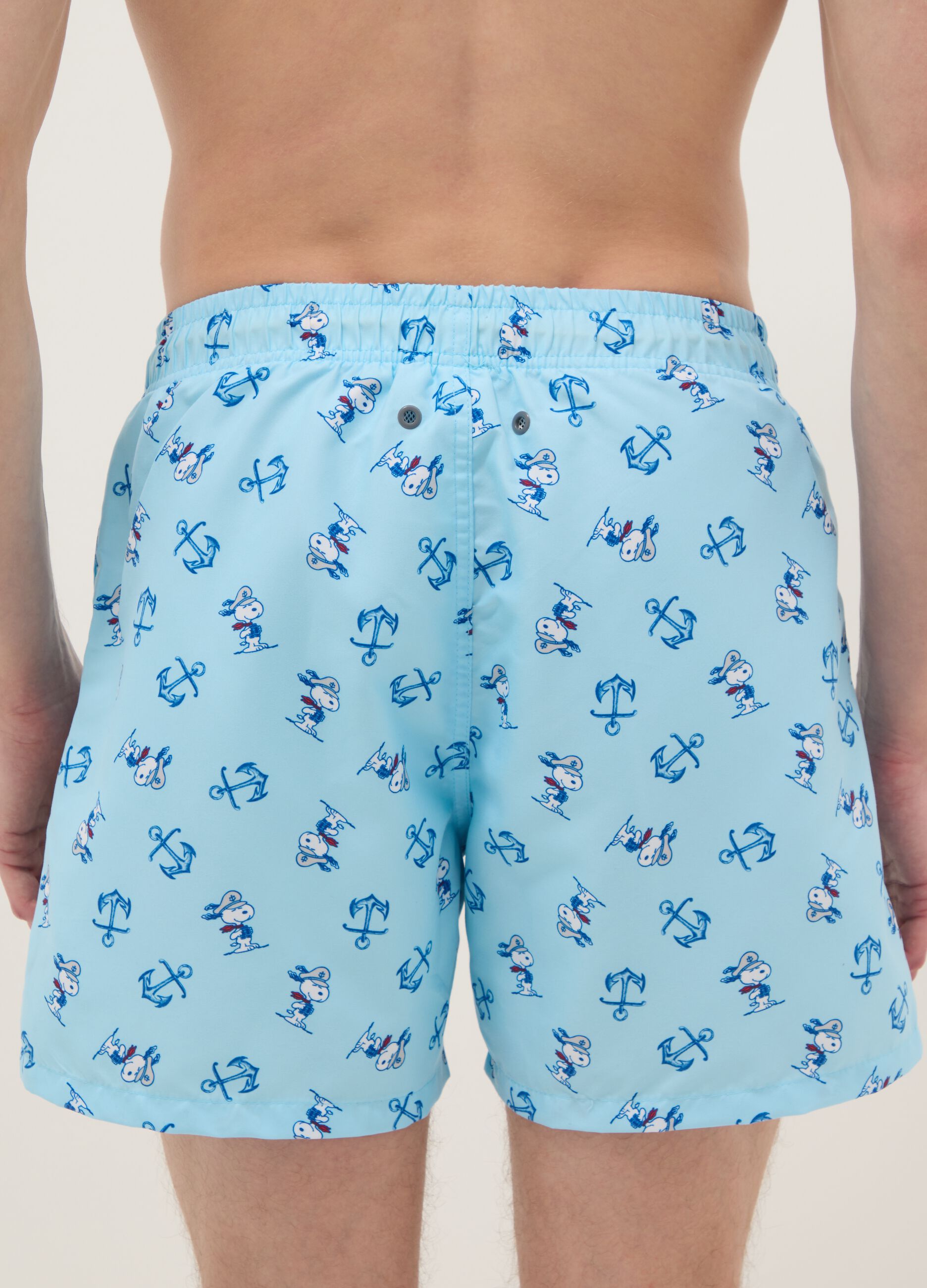 Blue beach boxers with Peanuts print