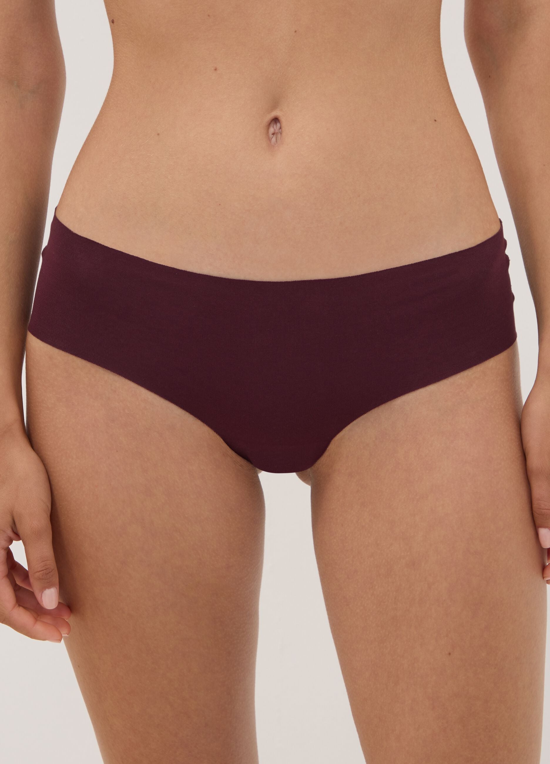 Purple organic stretch cotton hipster briefs