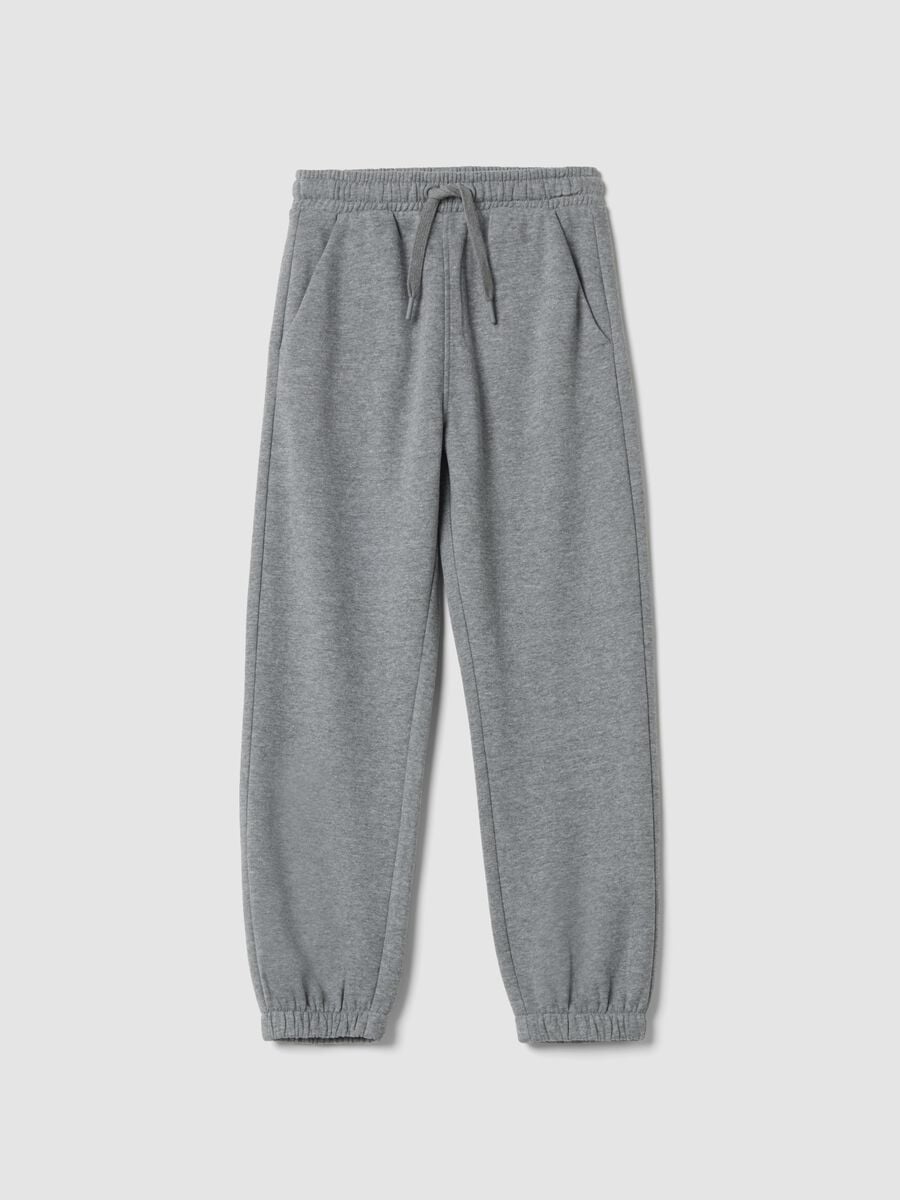 Grey organic cotton joggers, regular fit_0