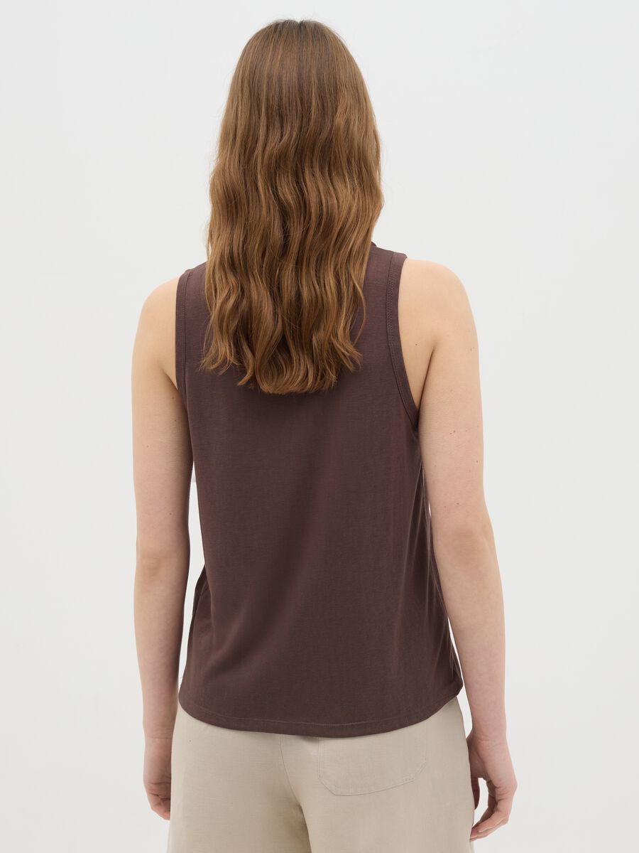 Brown Jersey Tank Top_3