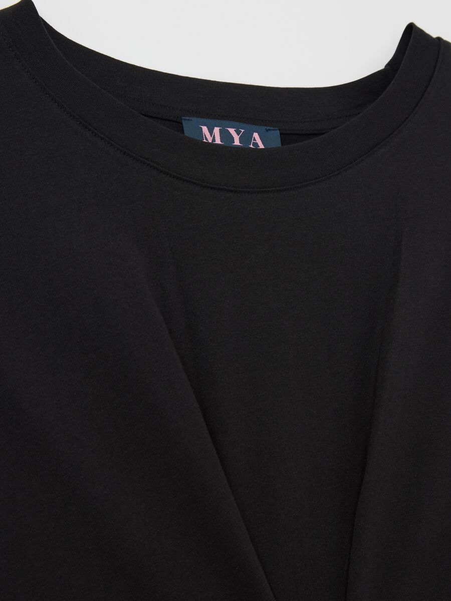 Curvy black dress in cotton_5