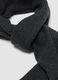 Sciarpa grigia in puro cashmere a coste_2