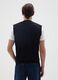 Black knitted waistcoat regular fit_2
