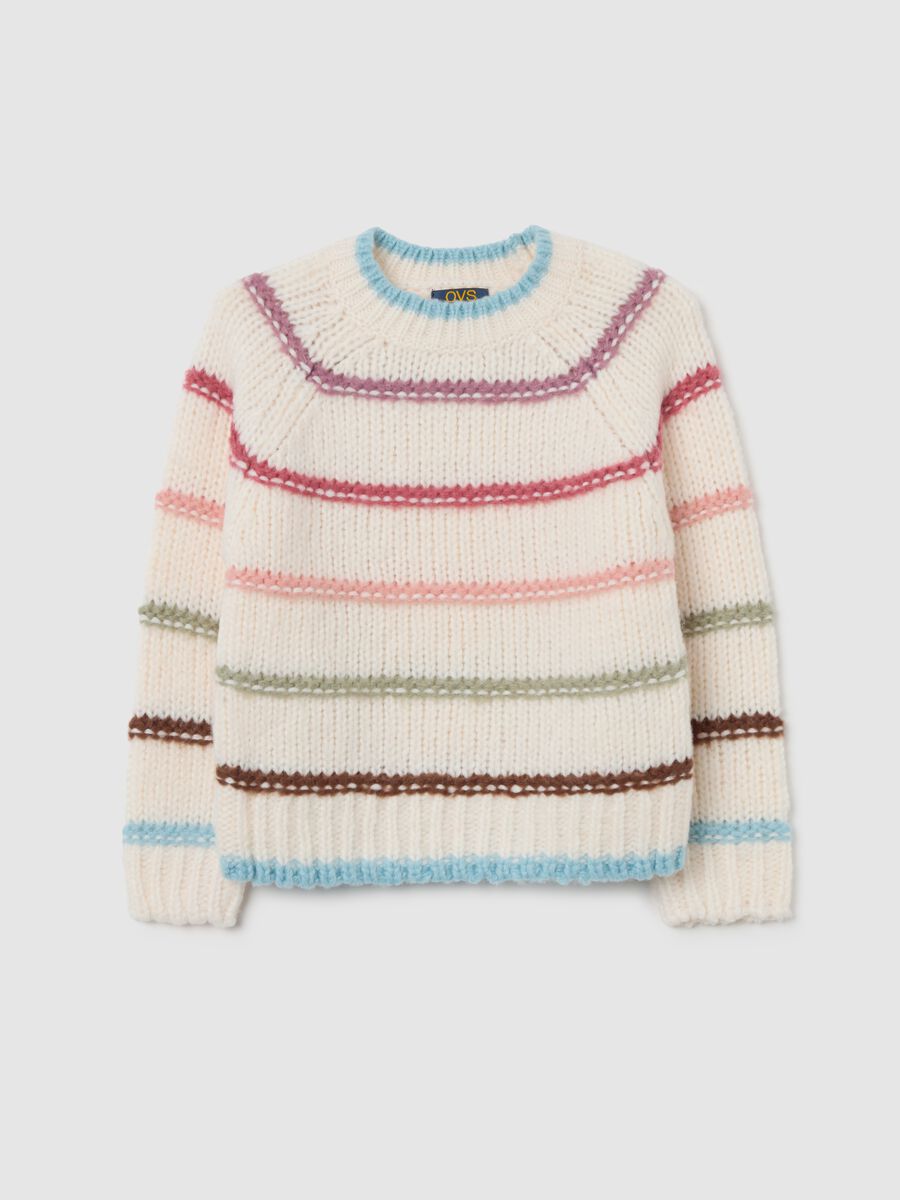 Multicolour regular fit girls' jumper_0