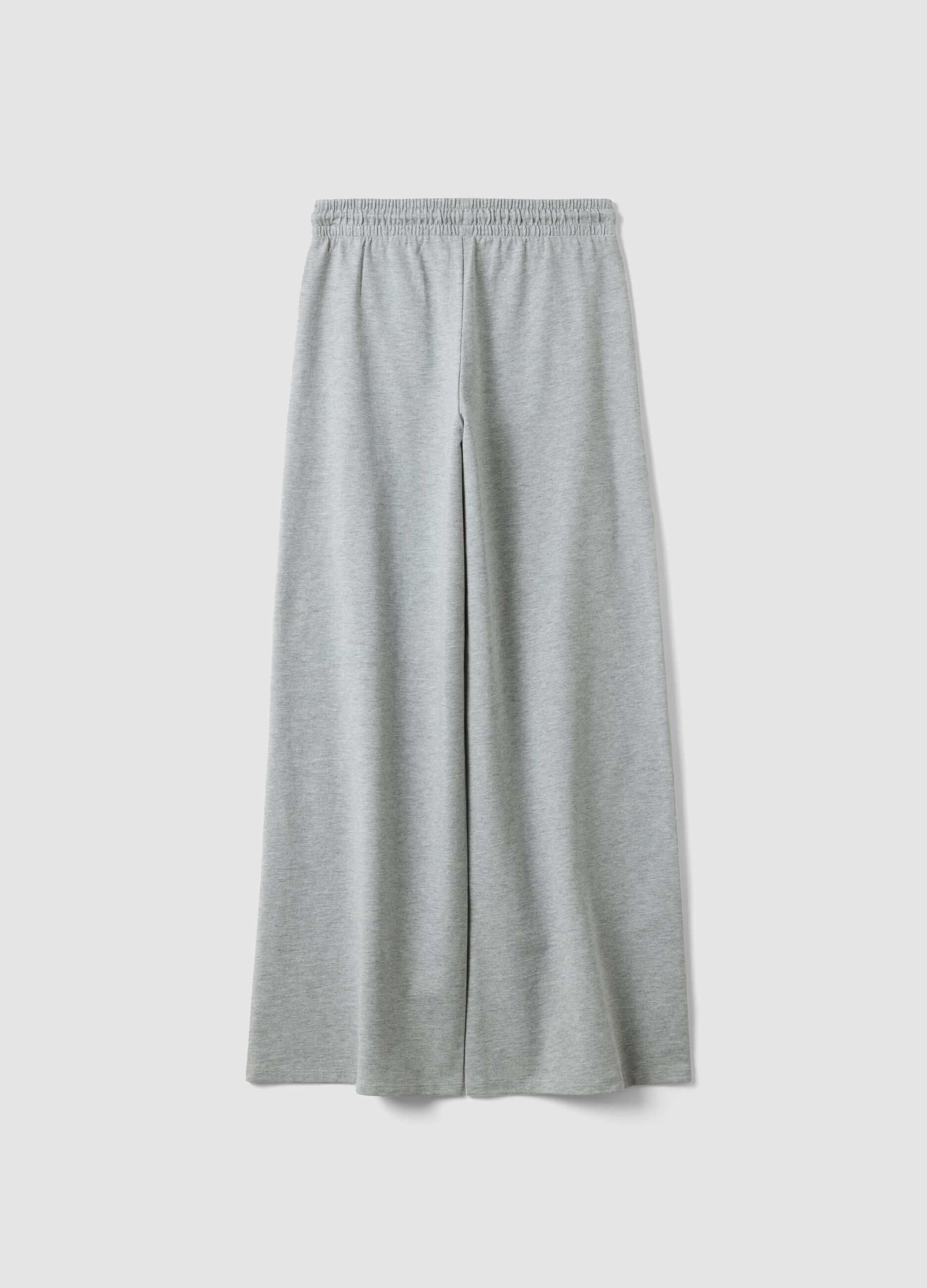 Grey baggy-fit pure cotton jogger trousers