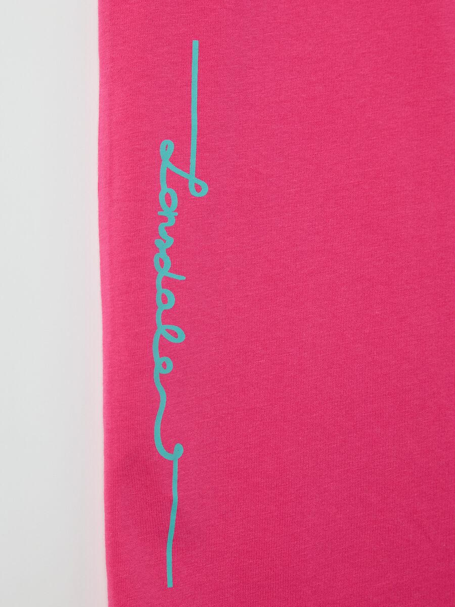 Fuchsia tank top with logo print_5