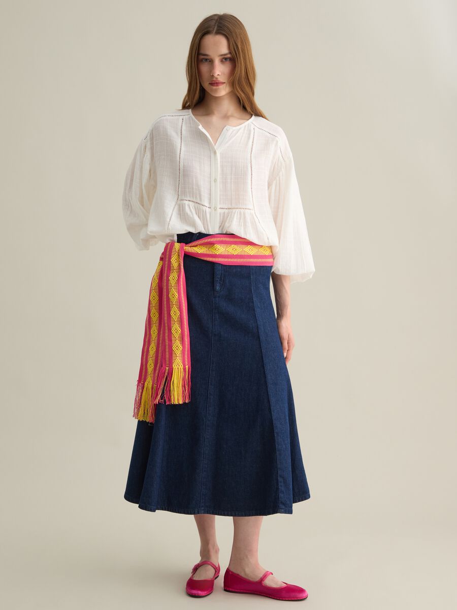 Women's Multicolour Belt Band in Stretch Fabric_3