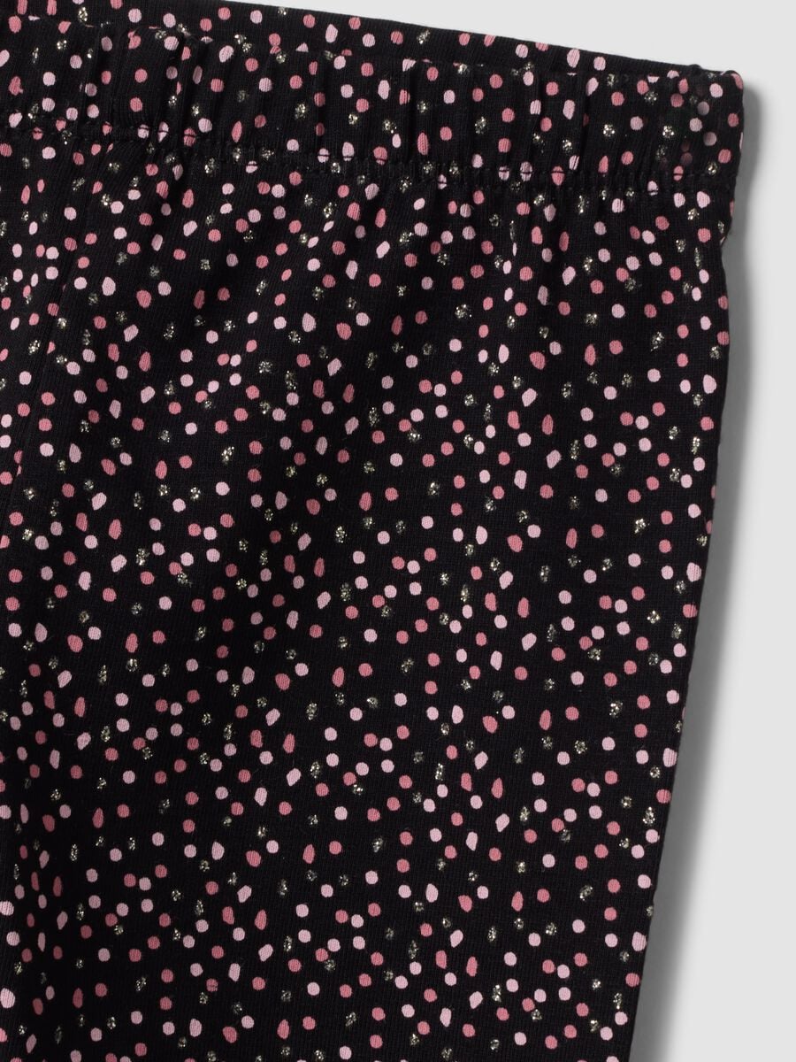 Girls&rsquo; black slim-fit leggings in stretchy organic cotton_2