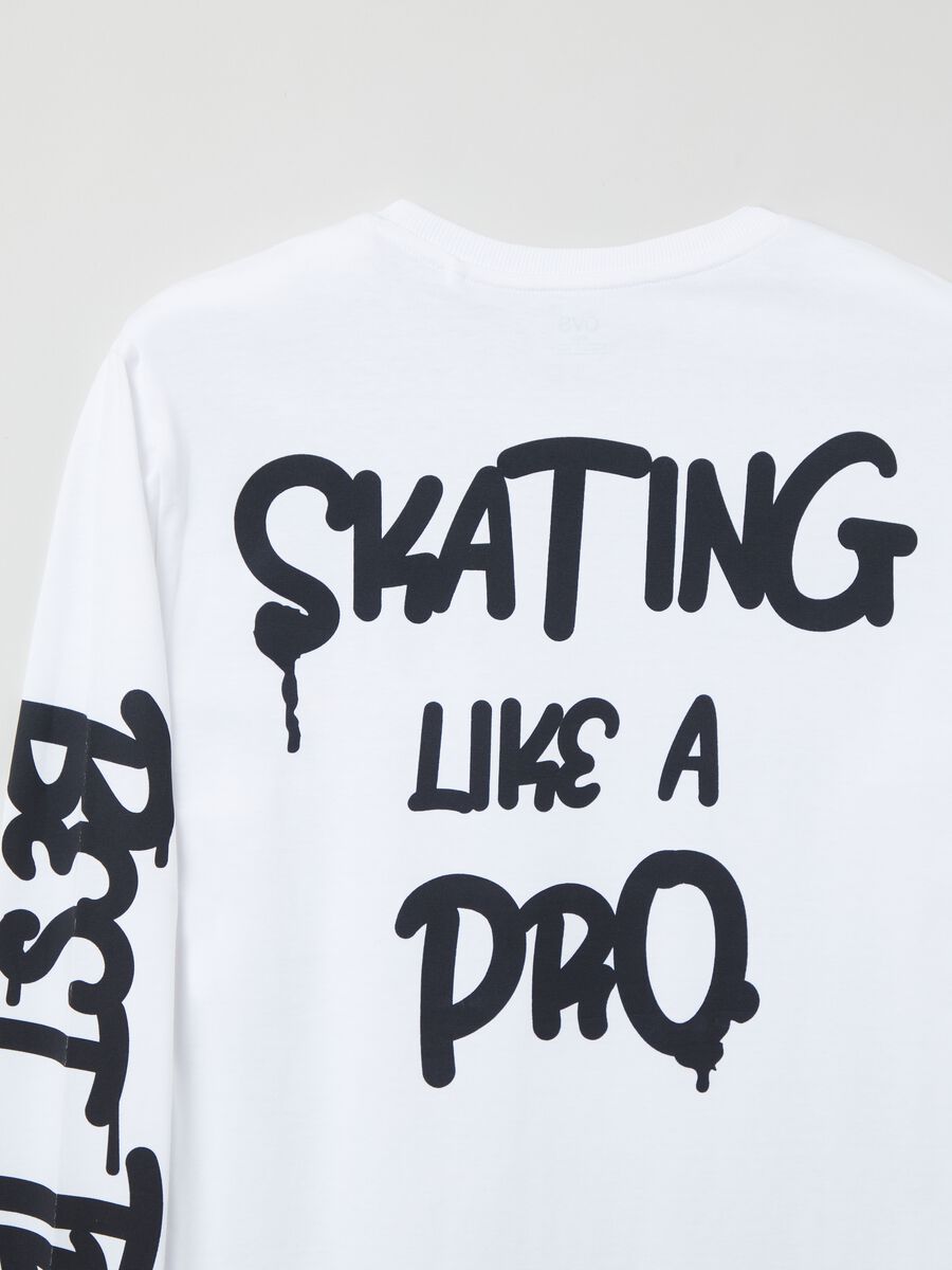 T-shirt a maniche lunghe con stampa_2