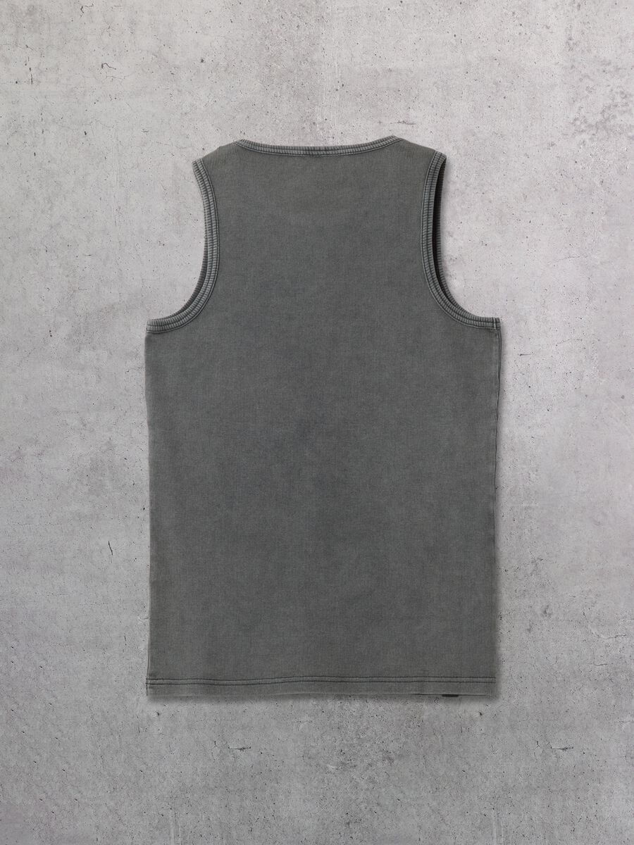 Bipack di tank top grigio in cotone elasticizzato_2