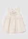 Beige baby dress with embroidery_0