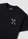 Black pure cotton crew-neck printed T-shirt_5