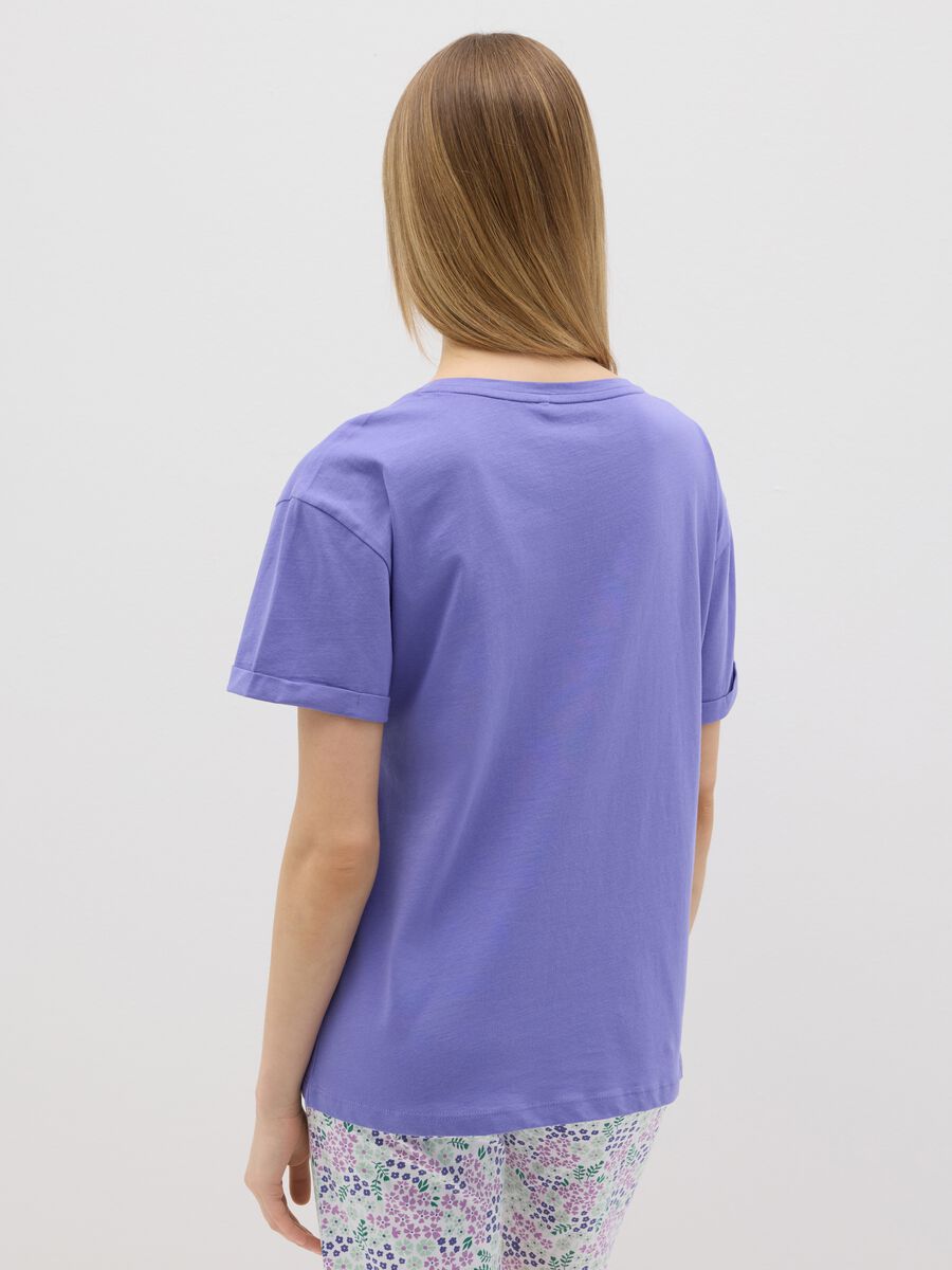 Purple pyjama top with "Fleur" embroidery_2