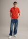 Orange short sleeve pure cotton polo shirt regular fit_1