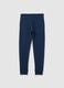 Boys' blue pure cotton jogger trousers with regular fit_4