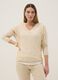 Maglione premaman beige in misto viscosa con lavorazione in pizzo_1