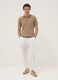 White stretch-cotton carrot-fit chino trousers_0