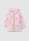 Girl's regular fit pink raincoat with hearts_0