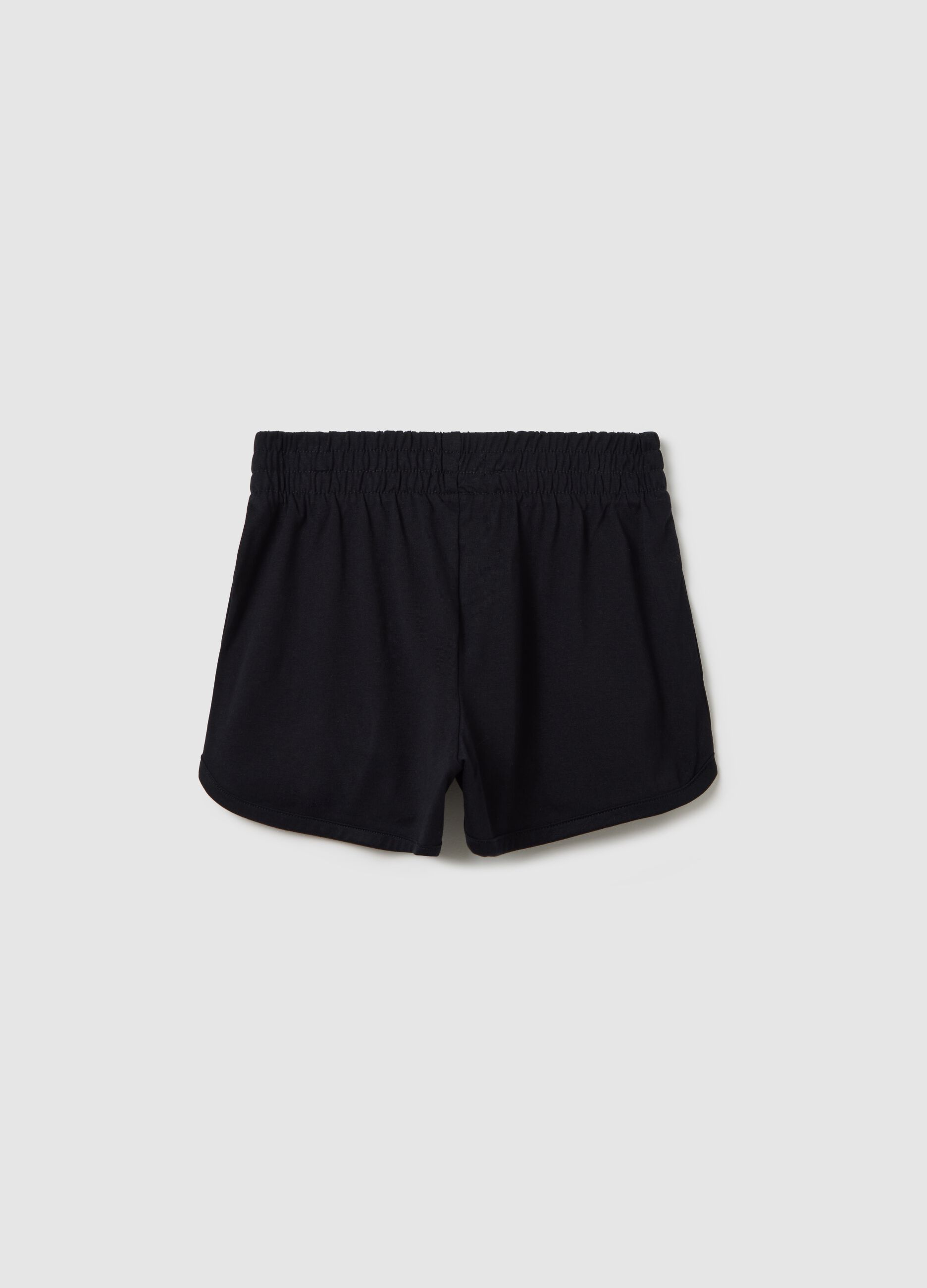 Shorts in felpa con stampa lettering