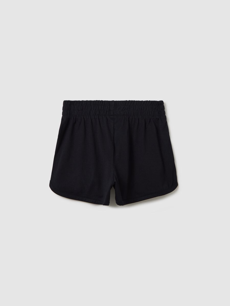 Shorts in felpa con stampa lettering_4