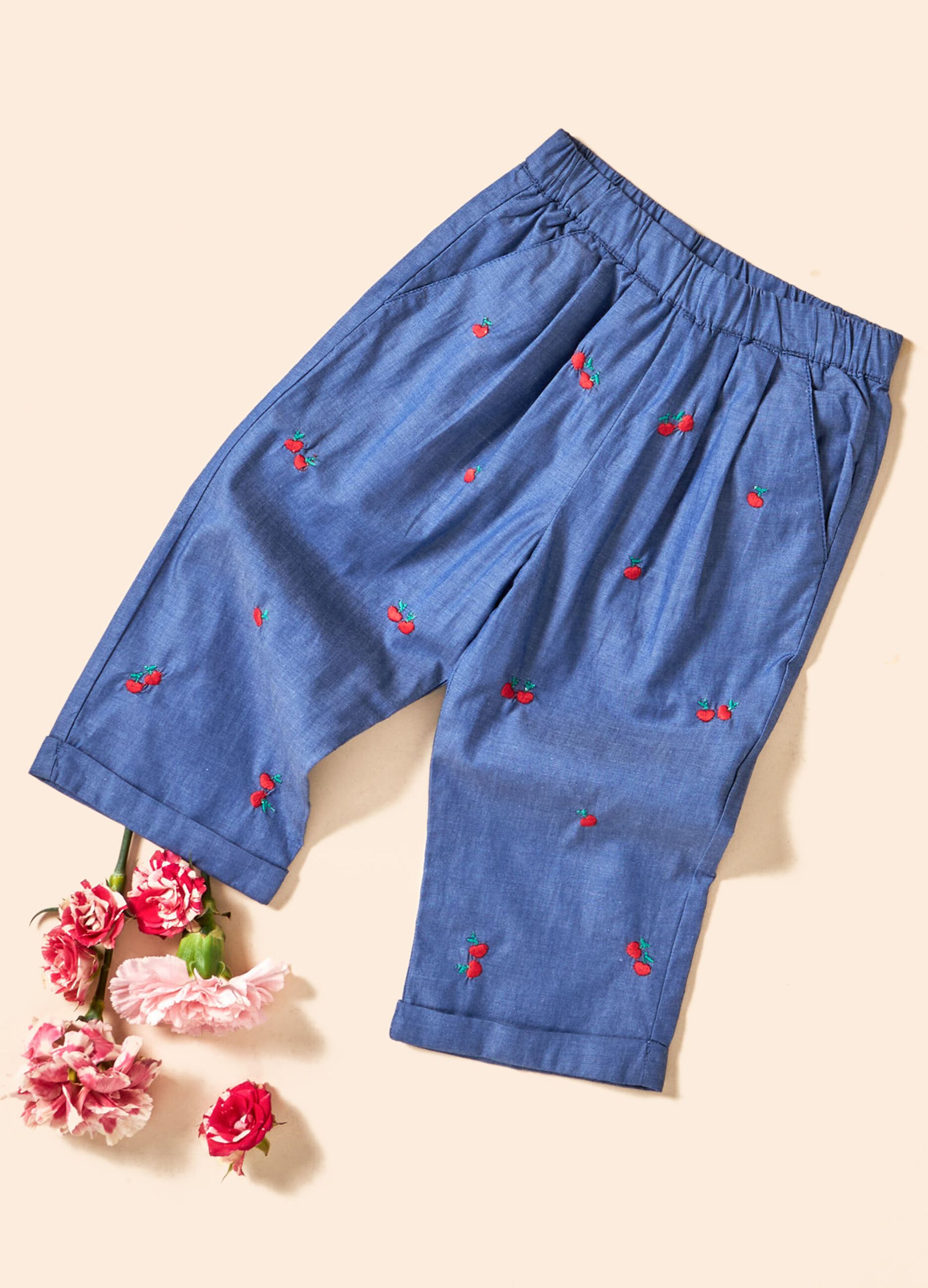 IANA embroidered chambray trousers