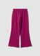 Girls&rsquo; purple flared cotton joggers_1