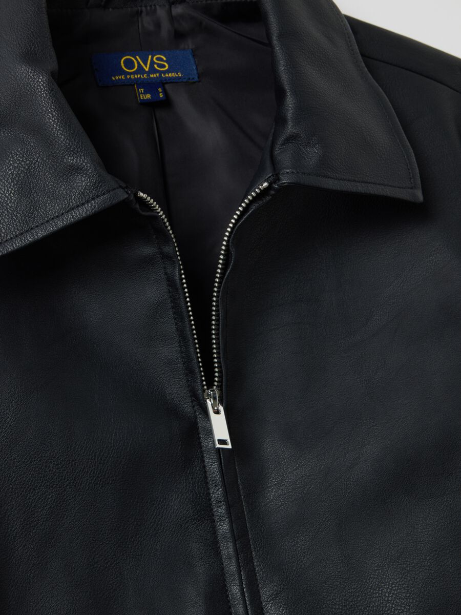 Black jacket regular fit full zip_5