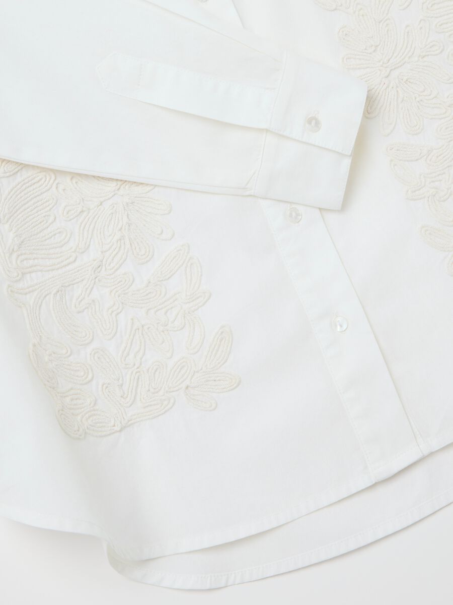 White embellished cotton shirt_5