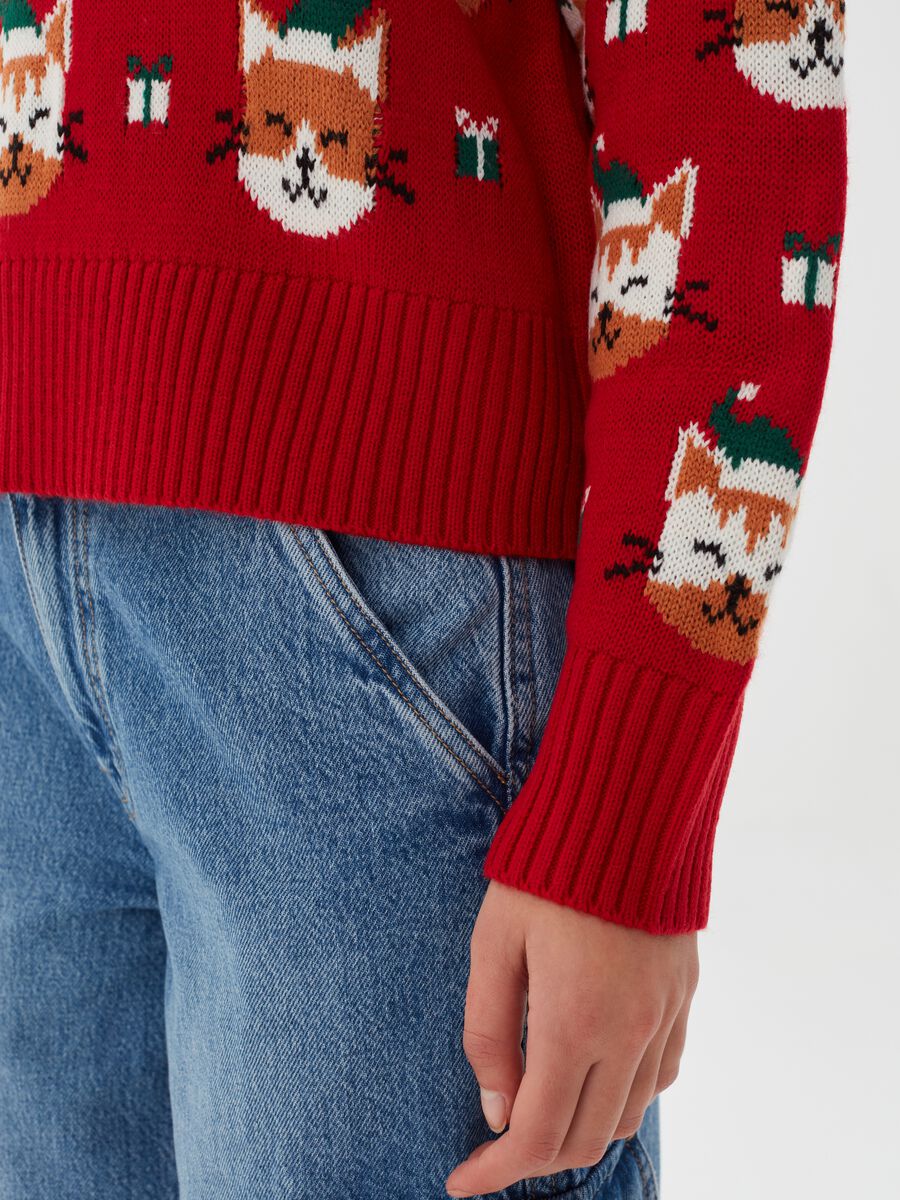 Christmas Jumper con gattini natalizi jacquard_3