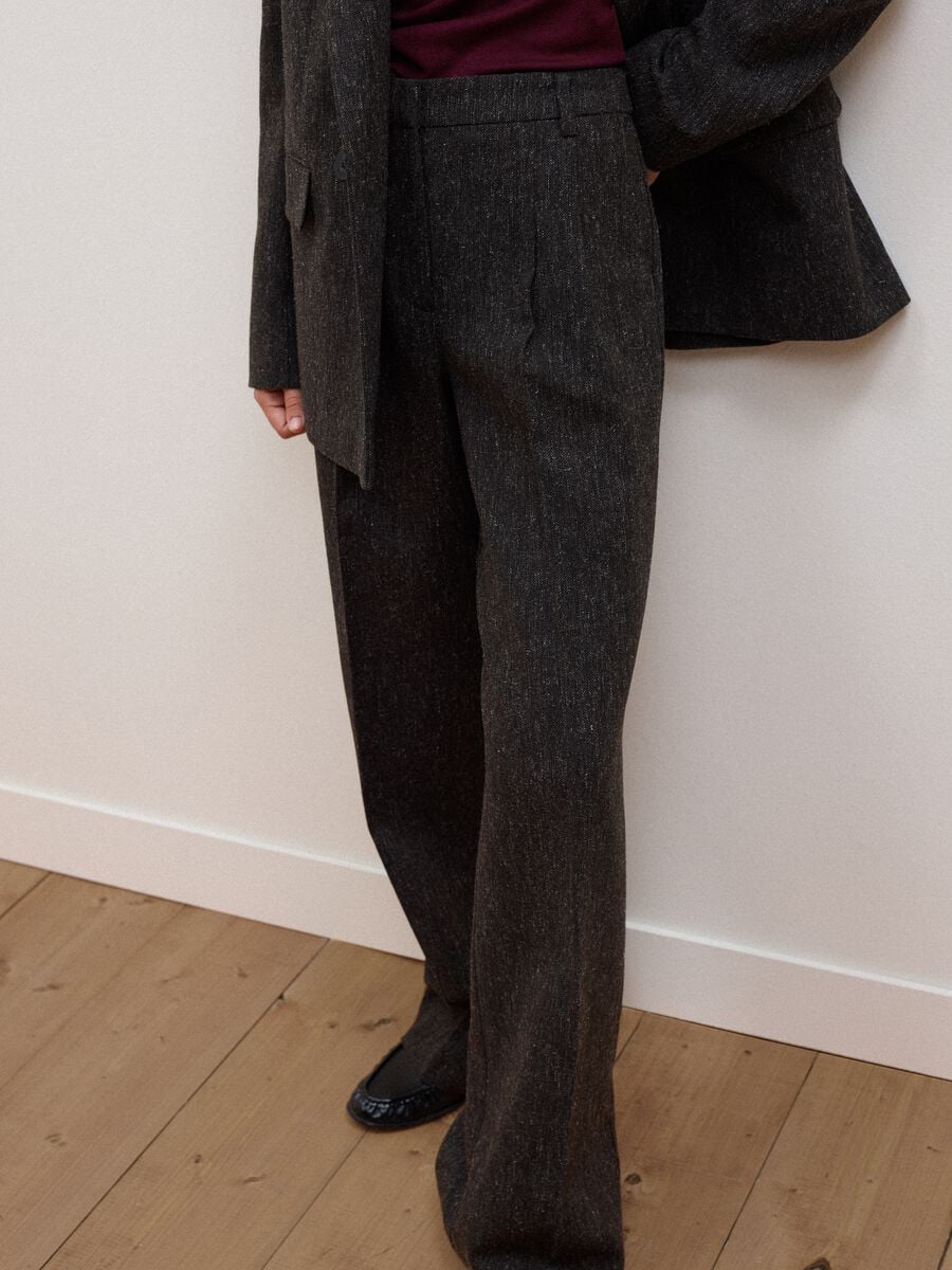 Brown wool and viscose-blend straight-leg trousers_3