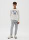 Boys' grey pure cotton joggers regular fit_0