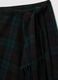 Multicolour plaid skirt with regular fit and fringe_1