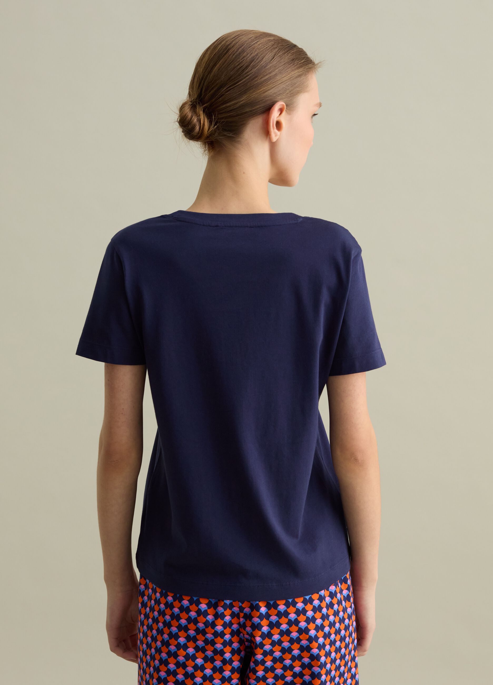 Cotton V-neck T-shirt