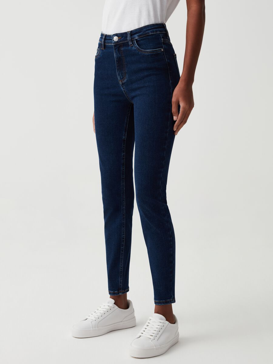 Skinny-fit stretch jeans with five pockets_1