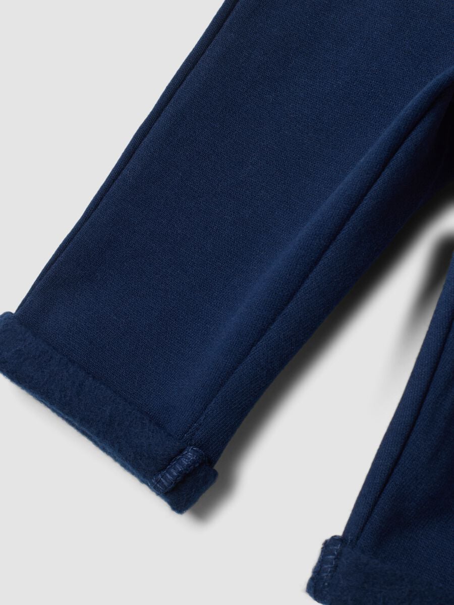Pantaloni blu in puro cotone organico_3