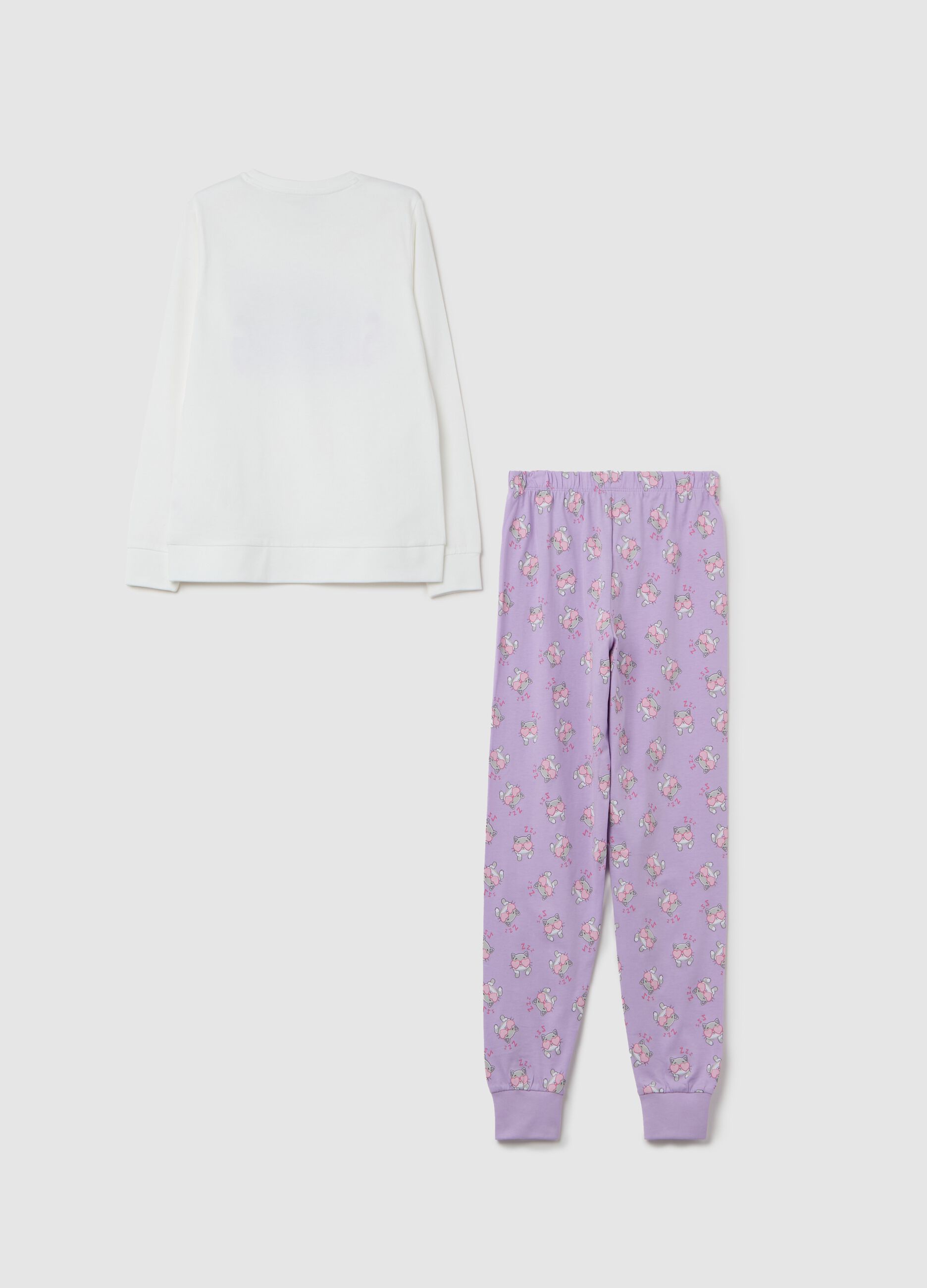 Cotton pyjamas with "I'm not sleeping" print