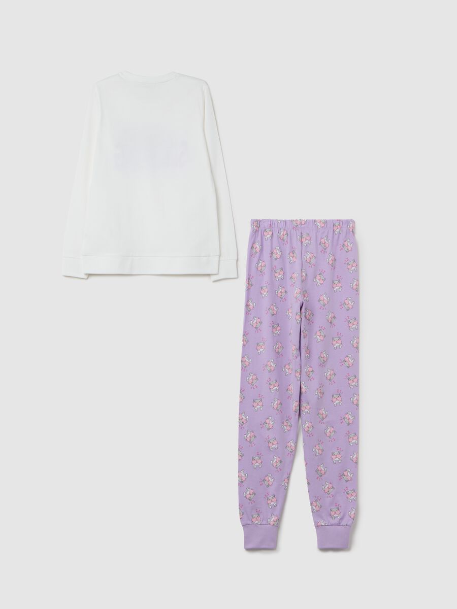 Cotton pyjamas with "I'm not sleeping" print_1
